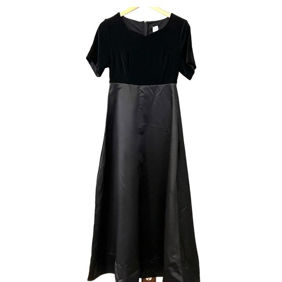 PRAISE HYMN Dresses & Skirts - Vintage Y2K PRAISE HYMN Women's Formal Maxi Dress Short Sleeve Black Size XS